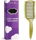 Curl Defining Brush, Vented Curly Hair Brush for Effortlessly Detangling Shaping and Defining Women's Men's Curls on All Wet or Dry Hair Types, Reduces Frizz (Matcha Green) by Unknown