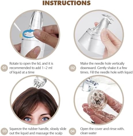 Scalp Applicator Comb,Minoxidil Applicator tool,Hair Oil Essential Serum Liquid Massager for Hair Growth, Follicle Care Treat hair Loss Thinning (transparent*4) - Image 5
