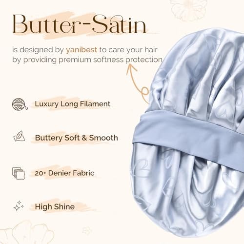 YANIBEST Adjustable Satin Bonnet for Sleeping, Double Layer - Image 2