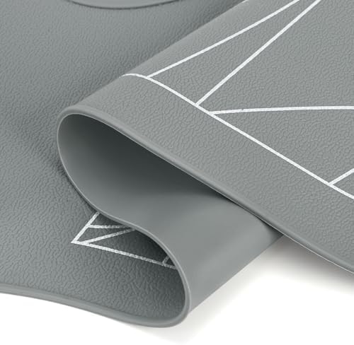yarlung Hair Cutting Collar Silicone Salon Hair Cutting Guide Cape, Grey - Image 3