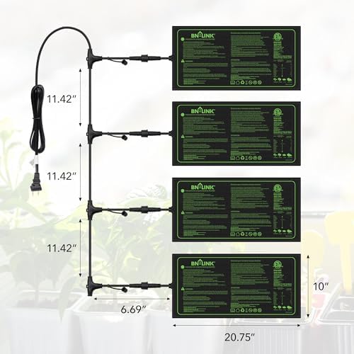 BN-LINK 10" x 20.75" Seedling Heat Mats for Seed Starting Plant Germination - Image 4