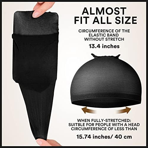 Teenitor 20Pcs Wig Cap,Black Wig Cap for Women Stocking Caps for Men - Image 2