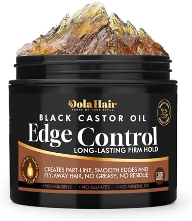 Edge Control Gel for Women Strong Hold Hair Braiding Gel Firm Hold, Hair Styling Wax Natural Edge Lock & Fixer for Women & Men Non-Greasy No Flaking (Edge Control Gel 4.2 Oz) by Dolahair