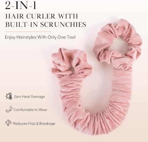 Velvet Heatless Curling Scrunchie Overnight Curls Hair Curler - Image 2