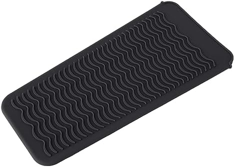 Heat Resistant Silicone Pouch for Curling Iron, Flat Ironware, Shaving Tools, Storage Bag for Hair Styling Tools, Curling Iron Holder with Anti skidding Surface, Travel Bag (Black) - Image 6