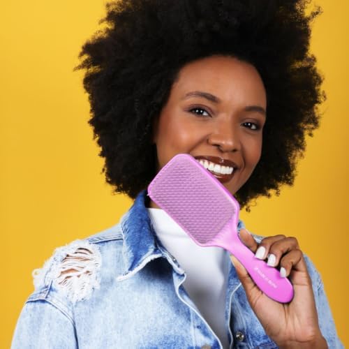 Marco Boni Free Flex Detangling Hair Brush, Flexible Hairbrush for Wet & Dry Hair, Pain-Free Detangler, Ergonomic Handle, All Hair Types, Lavender Pink - Image 6