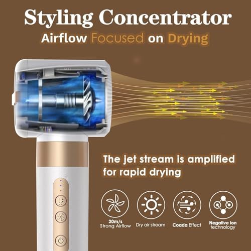 5 in 1 Hair Dryer Brush Set, Negative Ion Blow Dryer Brush Air Styler Curling Wrap Air Curler, Curling Iron Hair Styling Tools As A Gift for Straight/Curl/Drying/Smoothing - Image 3