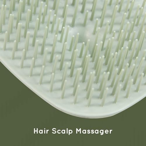 Ecoed 2 PC Scalp Massager Shampoo Brush, Scalp Scrubber & Exfoliator(Green) - Image 5