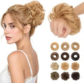 Messy Bun Hair Pieces Human Hair, Wavy #12P613 by SLEEKALON
