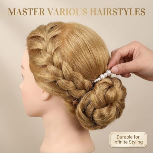 Mannequin Head 80％ Real Human HairTraining Head - Image 6