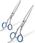 ULG Left Handed Hair Cutting Scissors Thinning Shears Kit Professional Barber Hairdressing Texturizing Salon Razor Edge Scissor Stainless Steel 6.5 inch by ULG