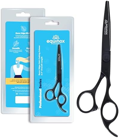 Equinox Razor Edge Series Professional Hair Scissors - 6.5� Premium Japanese Stainless Steel Hair Cutting Scissors, Hair Shears, Hair Razors for Hair Cutting, Barber Accessories & Hair Salon Supplies by EquinoxInternational