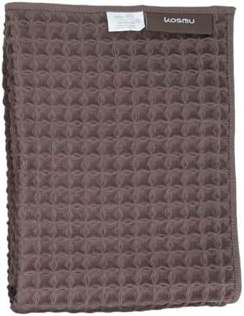 Luxury Organic Japanese Cotton Waffle Bath Towel | Thick, Absorbent, Quick Dry Bathroom Towels for Shower, Sauna, Onsen| Hotel & Spa Quality, Gift-Ready (Dark Cocoa, Hand Towel, 32" x 16") by KOSMU