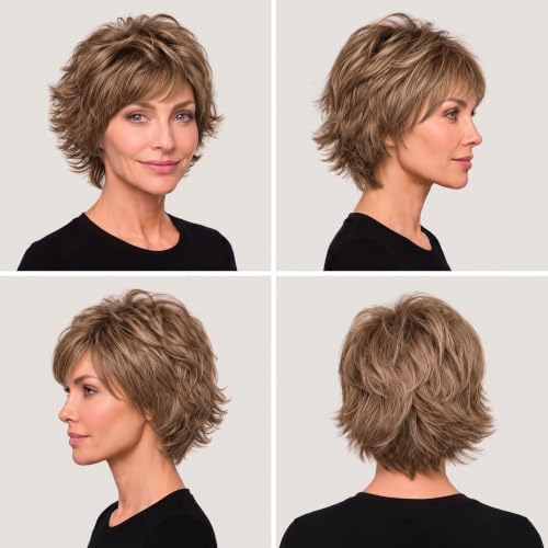 Raquel Welch Women's All-Over-Layers Short Brown Wig, VOLTAGE - Image 4