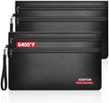 6400℉ Fireproof Money Bags 2 Pack with Hidden Dual Zipper, 11x7.5 Inch by HONTOM