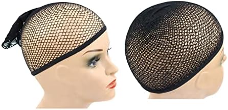 2 Pieces Mesh Wig Caps for Long Hair with Open-end Wig Cap Weaving Wig Cap for Women (Black S） - Image 6