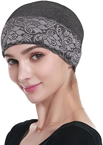 Lace Beanie Sleep Caps Head Coverings for Women Hair Loss by Alnorm