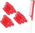 ZMD 18Pcs Self Grip Small Hair Curlers Rollers, Plastic Hair Curlers Heatless Salon Hairdressing Curlers DIY Curly Hair Accessories for Women Girls Short Thin Fine Hair (0.8 x 2.4 Inch) by ZMD