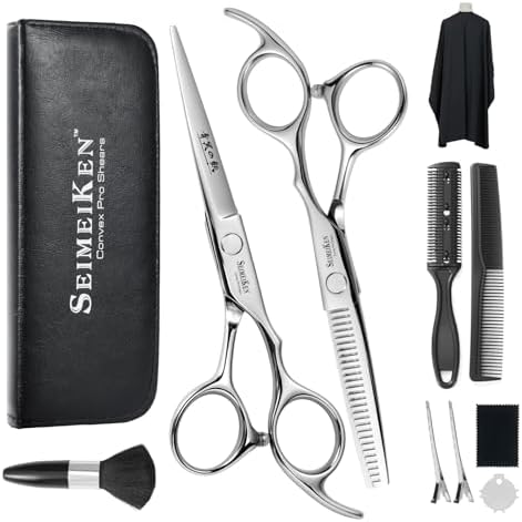 Hair Cutting Scissors Kit, 6" Haircut Scissors Set by SEIMEIKEN