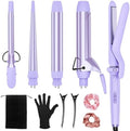 Ufree 5 in 1 Curling Wand Set with Flat Iron, 0.35"-1.25" Ceramic Barrels by Ufree