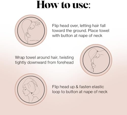 Kitsch Microfiber Hair Towel Wrap for Women - Microfiber Towel, Super Absorbent, Quick Dry, Anti-Frizz - for Long and Short Hairs, Turbans for Women, Hair Wrap - Palm Leaves - Image 6