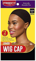 Red by Kiss Stocking Jumbo Wig Caps - 2PCS Black by REDbyKISS