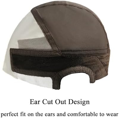Lace Wig Grip Cap for Women - 11x5 Transparent Lace Wig Caps with Adjustable Grip Band for Lace Front, Non Slip Cap for Glueless Wig Keeping Wigs In Place, Brown - Image 3
