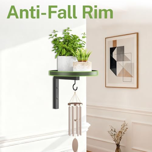 Plant Wall Hanger Holder Set of 4 for Indoor Outdoor, Black - Image 4