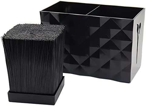 Salon Barber Scissors Shear Holder Rack for Hairdressers, Scissor Storage Case Keeper Modern Hairdressing Combs Clips Desktop Desk Organizer Accessories for Babers Station Office Home - Black - Image 4