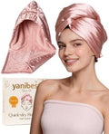 YANIBEST Satin Microfiber Hair Towel Wrap, Fast Drying Turban for Women by yanibest