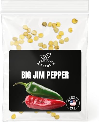SproutMe Big Jim Pepper 50 Seeds for Planting, Non-GMO Heirloom Mild Chili by SproutMeSeeds