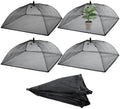 Sawysine 4 Pack Mesh Plant Cover Dome Tent Protector,17 X 17 Inch,Black by Sawysine