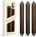 Luckybear Overnight Heatless Hair Curler, Curling Flexi Rods, 3PCS Brown by Luckybear