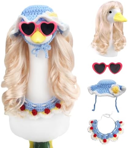 Fairy Blue Porch Goose Outfit, Wigs & Accessories Set, 4-Pieces Kit by ZYIDBNG