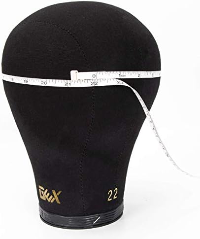 GEXWORLDWIDE GEX 20"-24" Canvas Cork Wig Block Mannequin Head for Wig Making Drying Styling Display with Table C Clamp Stand Holder (Black 23") - Image 2