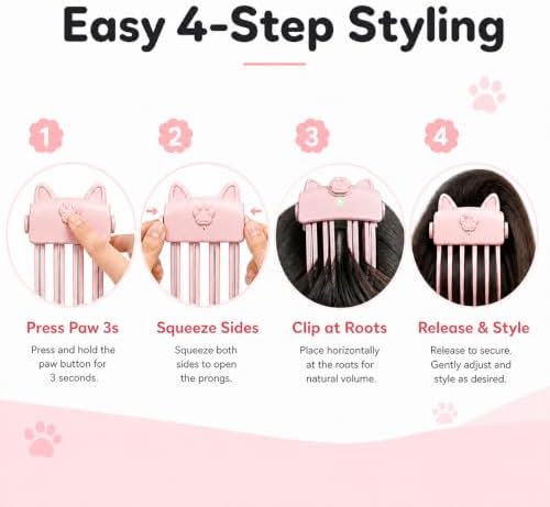 Wireless Heated Root Volumizer Clip, Pink - Image 4