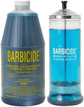 BARBICIDE Disinfectant Jar and Concentrate Starter Set (37 Oz Jar + 64 Fl Oz)– Professional Salon, Spa & Barber Tool Sanitizing Kit by Barbicide