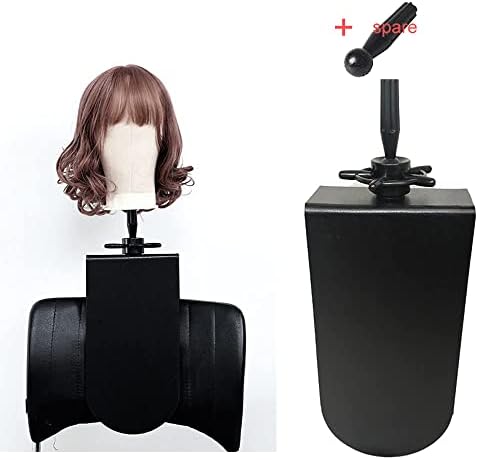 Chair Mannequin Head Clamp Stand with Clip for Wigs and Trainning Head Sturdy and Durable Adjustable Wig Head Stand Holder for Cosmetology Hairdressing Seat Back Clamp by hairyhme