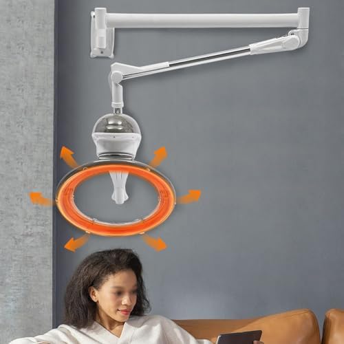 Hair Treatment Machine, 950W Wall Mount Orbiting Rotating Hair Processor for Salon Spa Family, Time Adjustable, Grey - Image 7