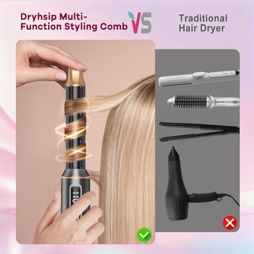 Dryhsip 5 in 1 Hair Styler & Wrap Air Curler, Low-Speed Hair Tools - Image 2