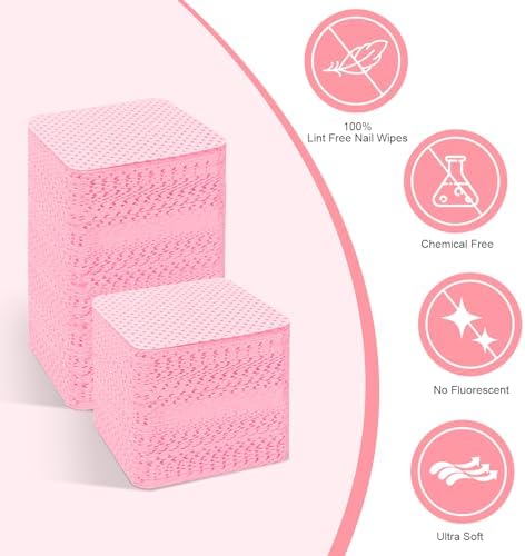 Lint Free Nail Wipes, 540PCS Nail Supplies Nail Polish Remover Wipes - Image 2