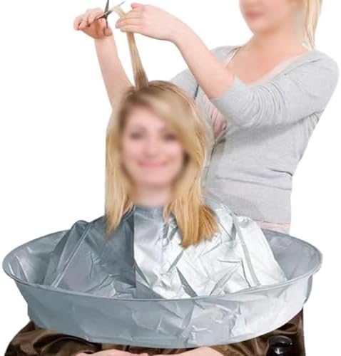Hair Cutting Cape, Haircut Umbrella Barber Cloak Home Salon Foldable Hairdressing Capes, Anti-static Adjustable Neck Size by Unknown