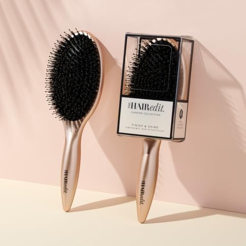 The Hair Edit Finish & Shine Boar Bristle Brush for Detangling & Smoothing - Image 6