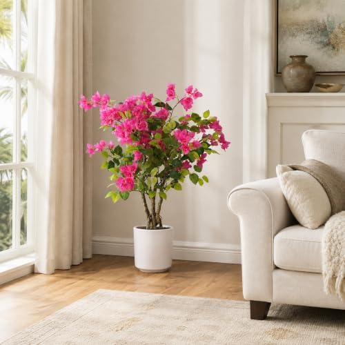 Artificial Bougainvillea Tree 2 Pack, 3FT Pink Faux Flowering Plant - Image 6