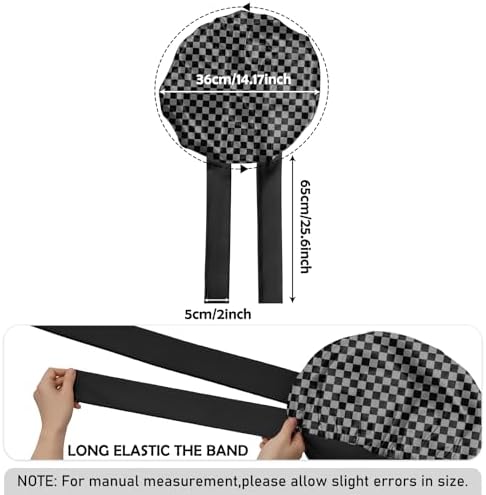 Satin Hair Braid Bonnet for Sleeping Double Layer Elastic Wide Soft Tie Band Hair Silk Lined Sleep Cap Women Girls - Image 2