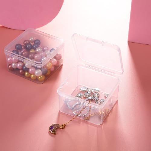 Jetec 18 Pieces Small Clear Plastic Storage Box, 2.5 x 2.5 x 1.6 Inch - Image 6