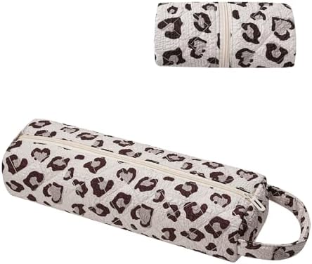 RSRSLEII Quilted Hair Tools Travel Bag with Leopard Pattern, Foldable by RSRSLEII