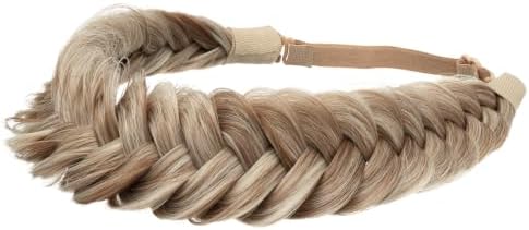 Synthetic Hair Braided Headband Classic Wide Strands Wedding Disorderly Fluffy Braids Wig Band Women Beauty Accessory - Image 3