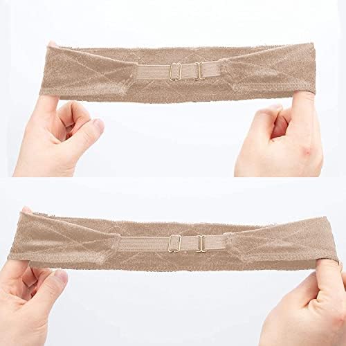 GEXWORLDWIDE GEX Wig Grip Band with Adjustable Elastic Closure Flexible Velvet No Slip Wig grip Headbands Cap for Wigs(Beige) - Image 4