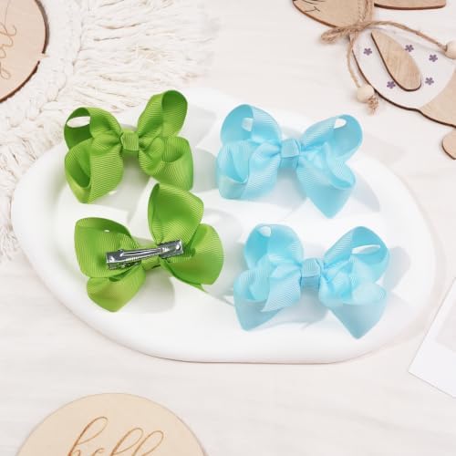 JOYOYO 20Pcs 3Inch Hair Bows for Girls Grosgrain Ribbon Bow Toddler Hair Accessories with Alligator Clips - Image 6